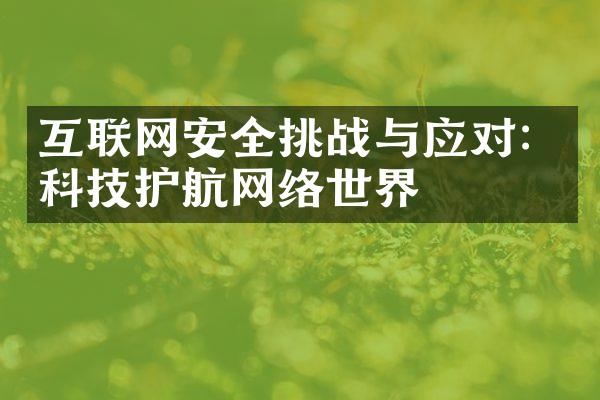 互联网安全挑战与应对：科技护航网络世界