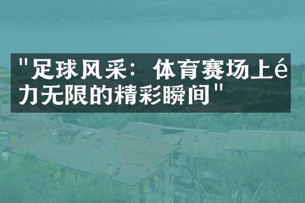 "足球风采：体育赛场上魅力无限的精彩瞬间"