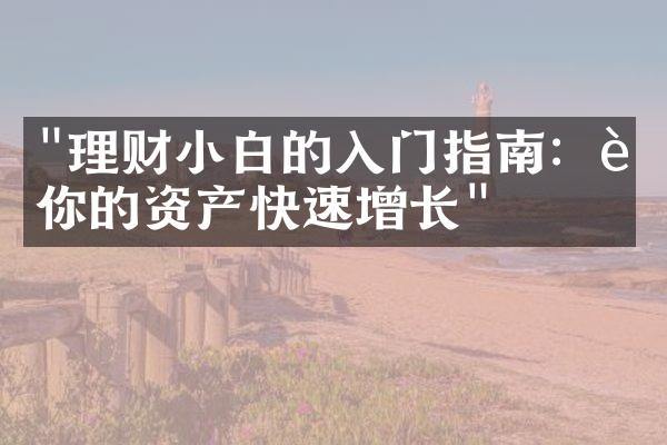 "理财小白的入门指南：让你的资产快速增长"