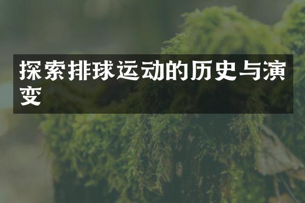 探索排球运动的历史与演变