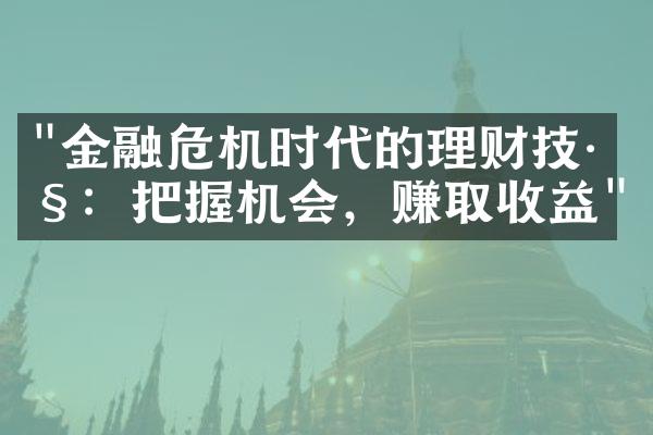 "金融危机时代的理财技巧：把握机会，赚取收益"