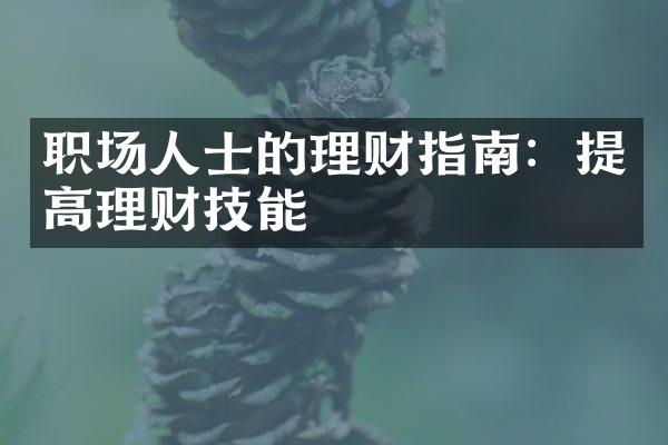 职场人士的理财指南：提高理财技能