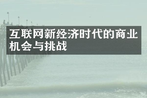 互联网新经济时代的商业机会与挑战