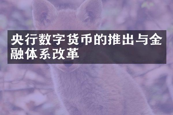 央行数字货币的推出与金融体系改革