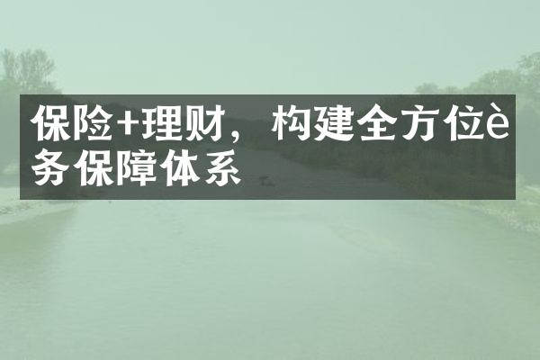 保险+理财，构建全方位财务保障体系