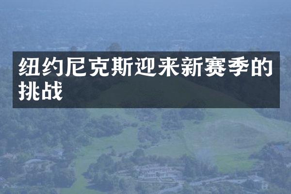 纽约尼克斯迎来新赛季的挑战