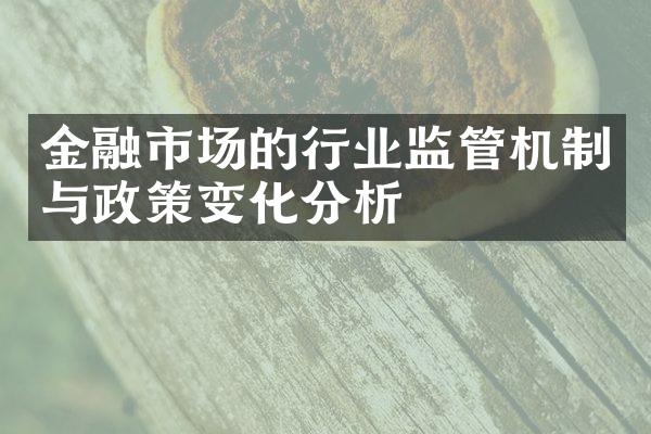 金融市场的行业监管机制与政策变化分析