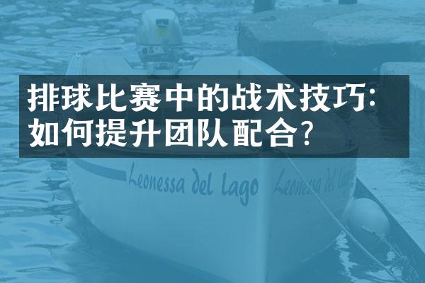 排球比赛中的战术技巧：如何提升团队配合？