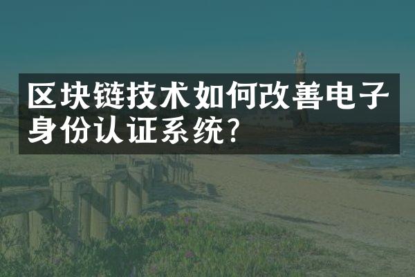 区块链技术如何改善电子身份认证系统？