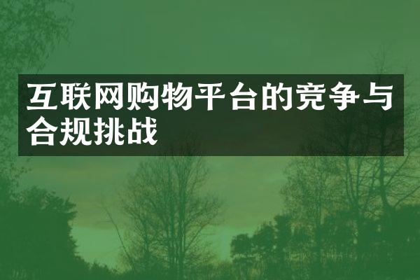 互联网购物平台的竞争与合规挑战