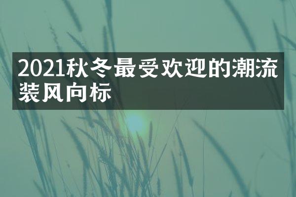 2021秋冬最受欢迎的潮流时装风向标