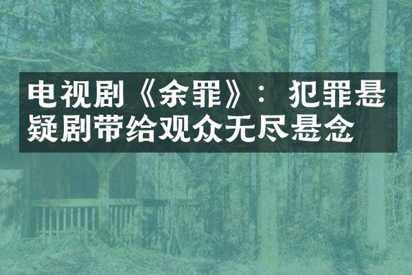 电视剧《余罪》：犯罪悬疑剧带给观众无尽悬念