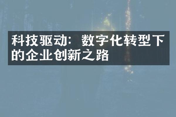 科技驱动：数字化转型下的企业创新之路