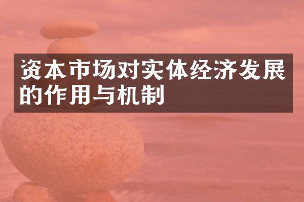 资本市场对实体经济发展的作用与机制