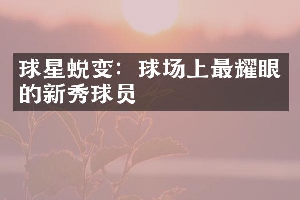 球星蜕变：球场上最耀眼的新秀球员