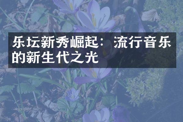 乐坛新秀崛起：流行音乐的新生代之光