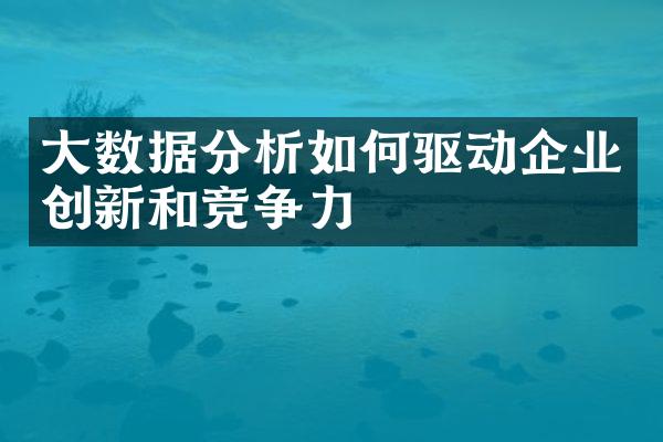 大数据分析如何驱动企业创新和竞争力