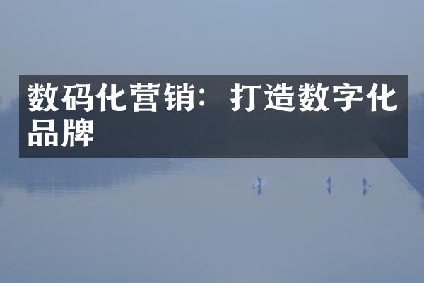 数码化营销：打造数字化品牌