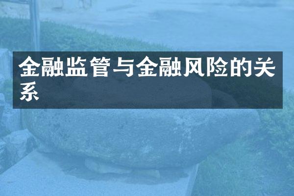 金融监管与金融风险的关系