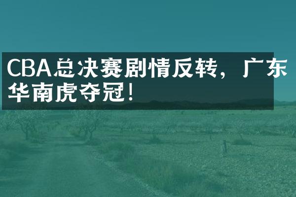 CBA总决赛剧情反转，广东华南虎夺冠！