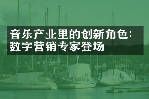 音乐产业里的创新角色：数字营销专家登场