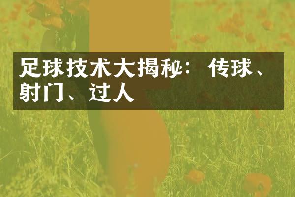 足球技术大揭秘：传球、射门、过人