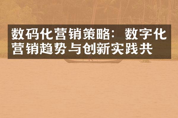 数码化营销策略：数字化营销趋势与创新实践共享