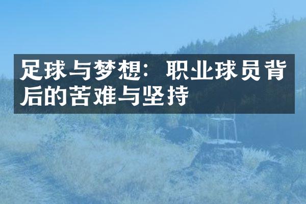 足球与梦想：职业球员背后的苦难与坚持