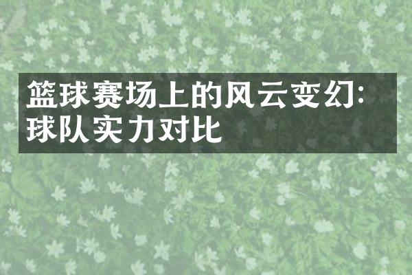 篮球赛场上的风云变幻：球队实力对比