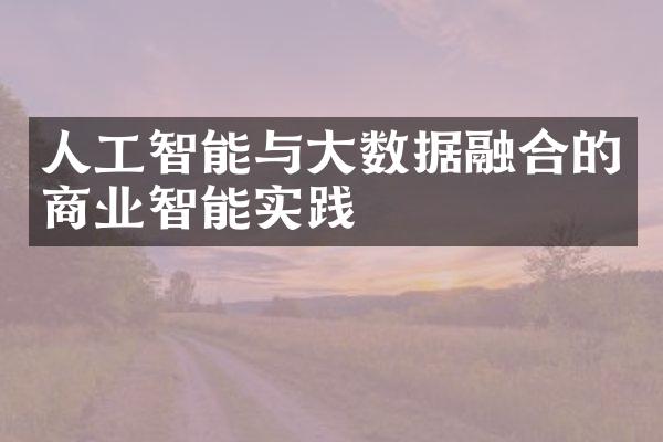 人工智能与大数据融合的商业智能实践