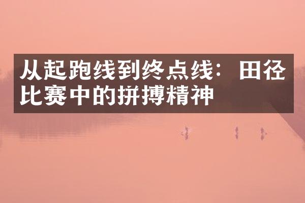 从起跑线到终点线：田径比赛中的拼搏精神