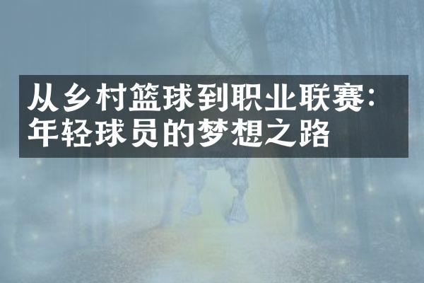 从乡村篮球到职业联赛：年轻球员的梦想之路