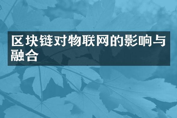 区块链对物联网的影响与融合