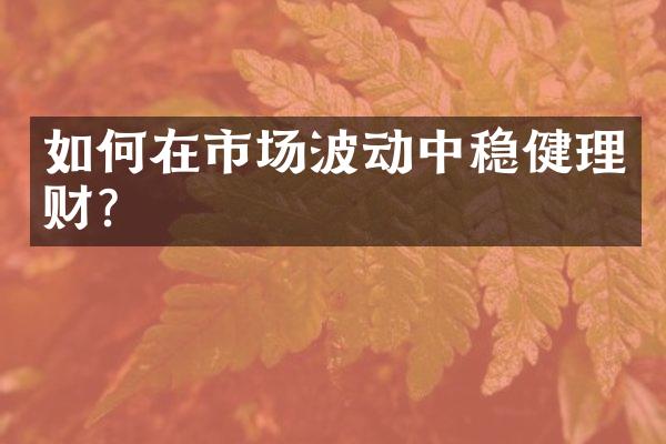 如何在市场波动中稳健理财？