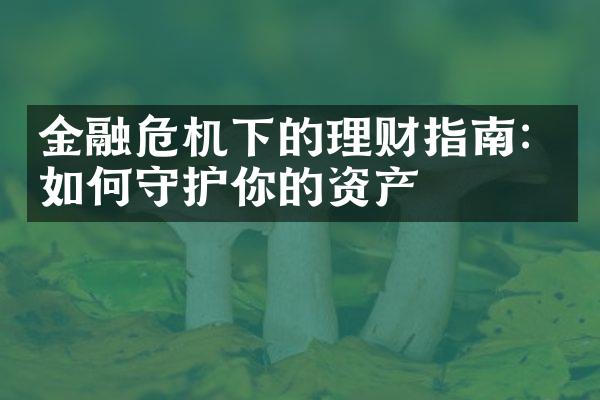 金融危机下的理财指南：如何守护你的资产