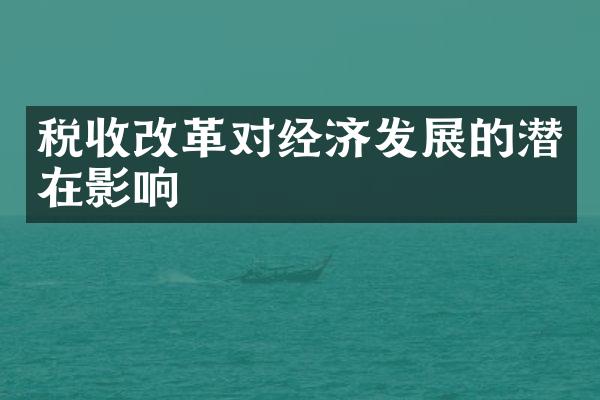 税收改革对经济发展的潜在影响