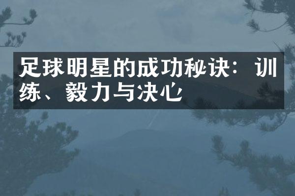 足球明星的成功秘诀：训练、毅力与决心