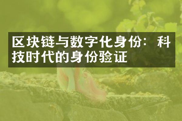 区块链与数字化身份：科技时代的身份验证