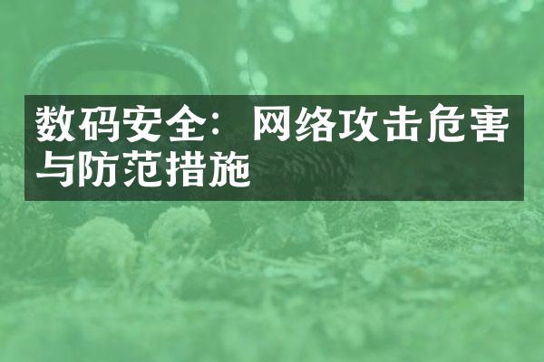 数码安全：网络攻击危害与防范措施