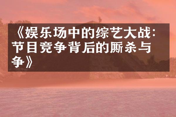 《娱乐场中的综艺战：节目竞争背后的厮杀与竞争》