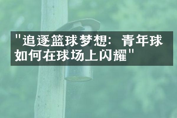 "追逐篮球梦想：青年球员如何在球场上闪耀"