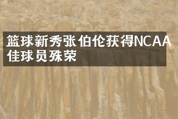 篮球新秀张伯伦获得NCAA最佳球员殊荣