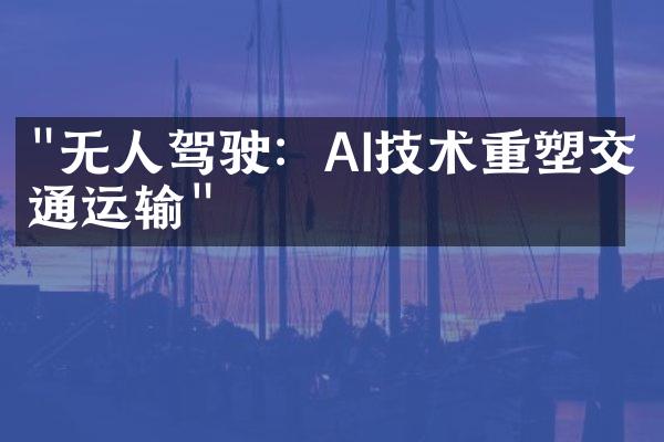 "无人驾驶：AI技术重塑交通运输"