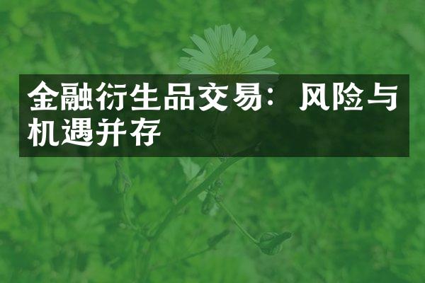 金融衍生品交易：风险与机遇并存