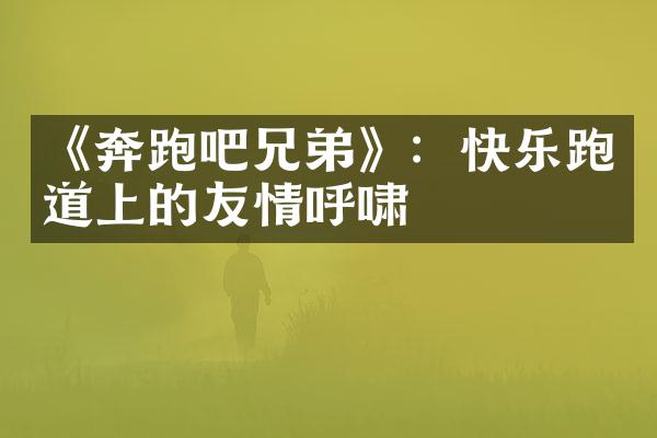 《奔跑吧兄弟》：快乐跑道上的友情呼啸