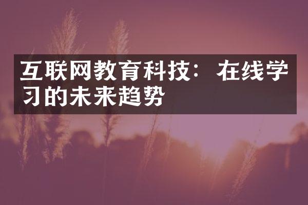 互联网教育科技：在线学习的未来趋势