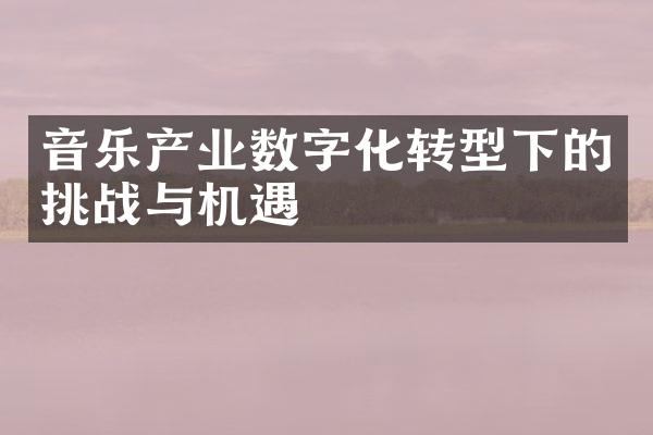 音乐产业数字化转型下的挑战与机遇