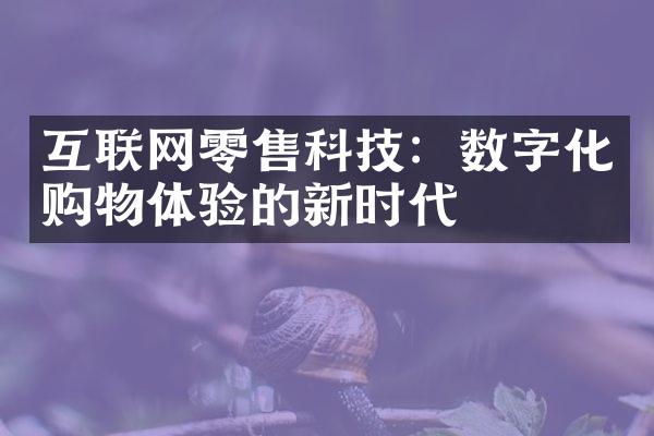 互联网零售科技：数字化购物体验的新时代