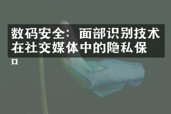 数码安全：面部识别技术在社交媒体中的隐私保护