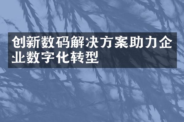 创新数码解决方案助力企业数字化转型